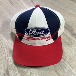 VTG‎ Ford Racing Snapback Hat NASCAR Youngan Red White Blue Cap